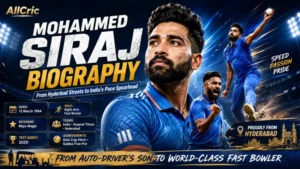 Mohammed Siraj Biography